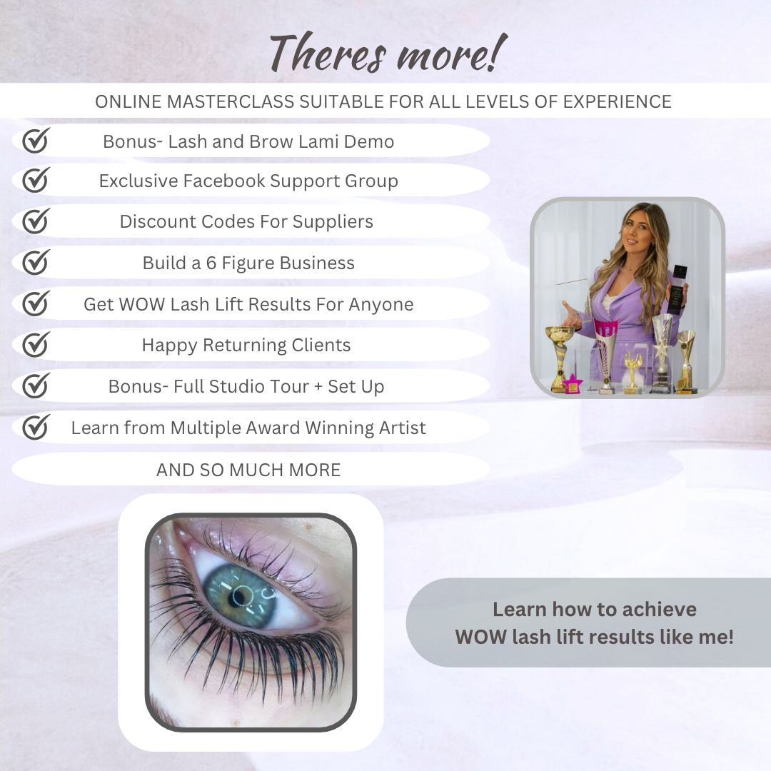 Learn all training methods for lash lifts