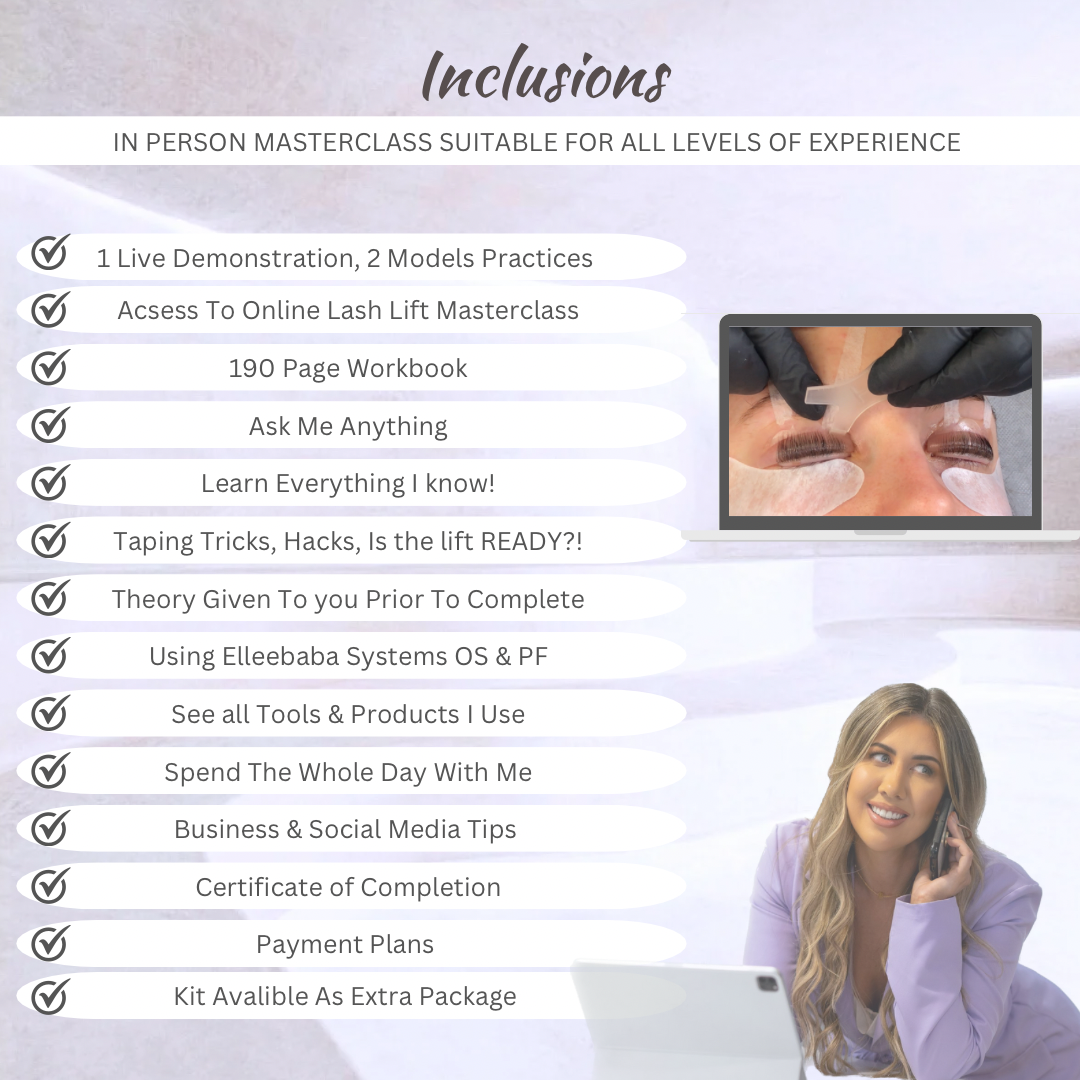 Lash lift class schedule by vavvy artistry